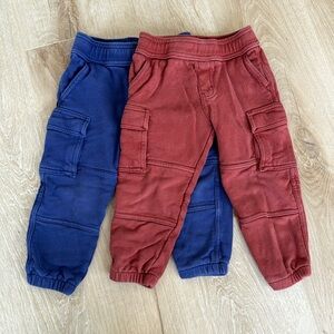 Tea Collection Boys Cargo Jogger Pants Sweatpants bundle of 2 pairs size 3